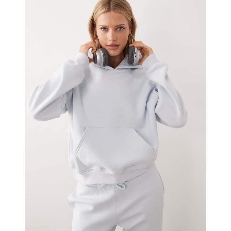 Gina Tricot co-ord relaxed fit hoodie in light blue