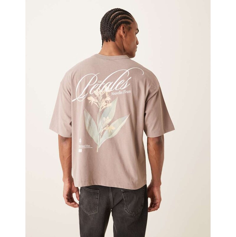 ASOS DESIGN heavyweight boxy oversized t-shirt with floral