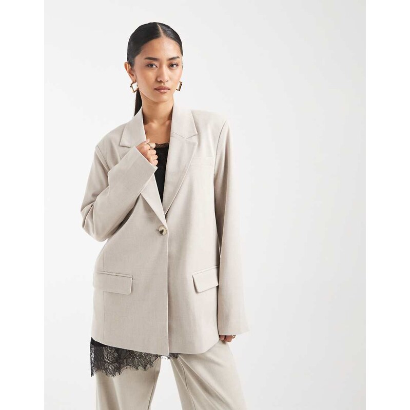 Object oversized tailored blazer co-ord in humus-Neutral 115520207