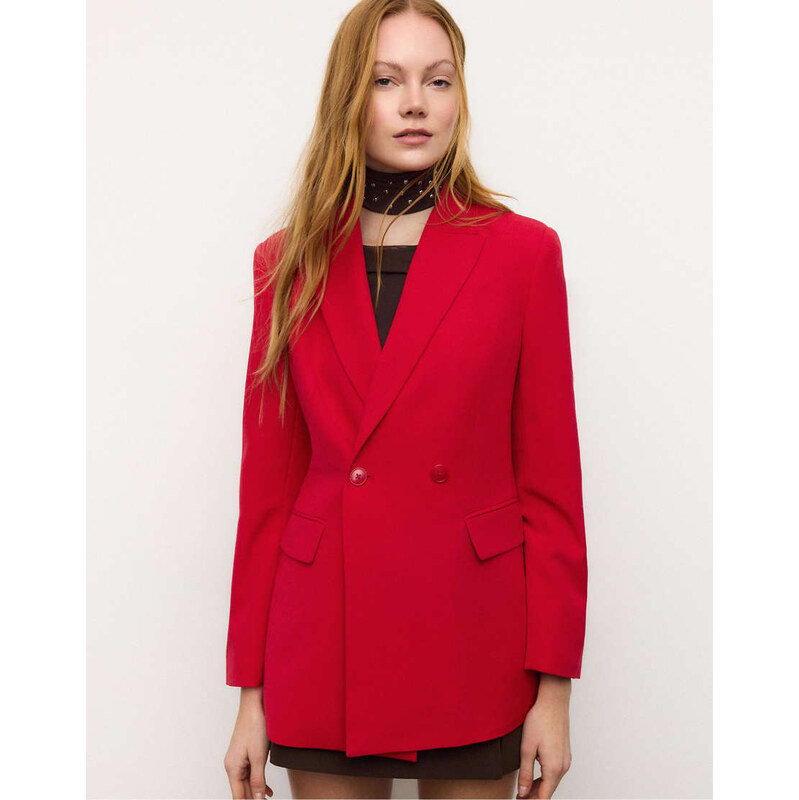 Stradivarius Fitted blazer in red 112640120