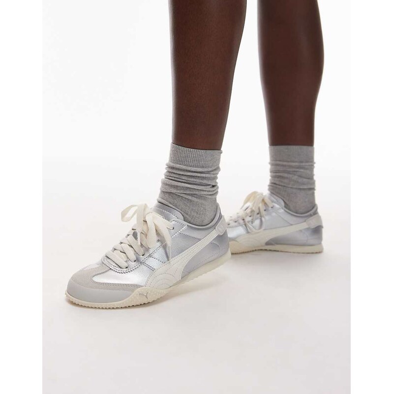 Puma Bella trainers in metallic silver