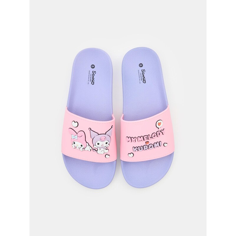 Sinsay - Pantofle s 3D aplikacemi Hello Kitty - levandulová 112642910