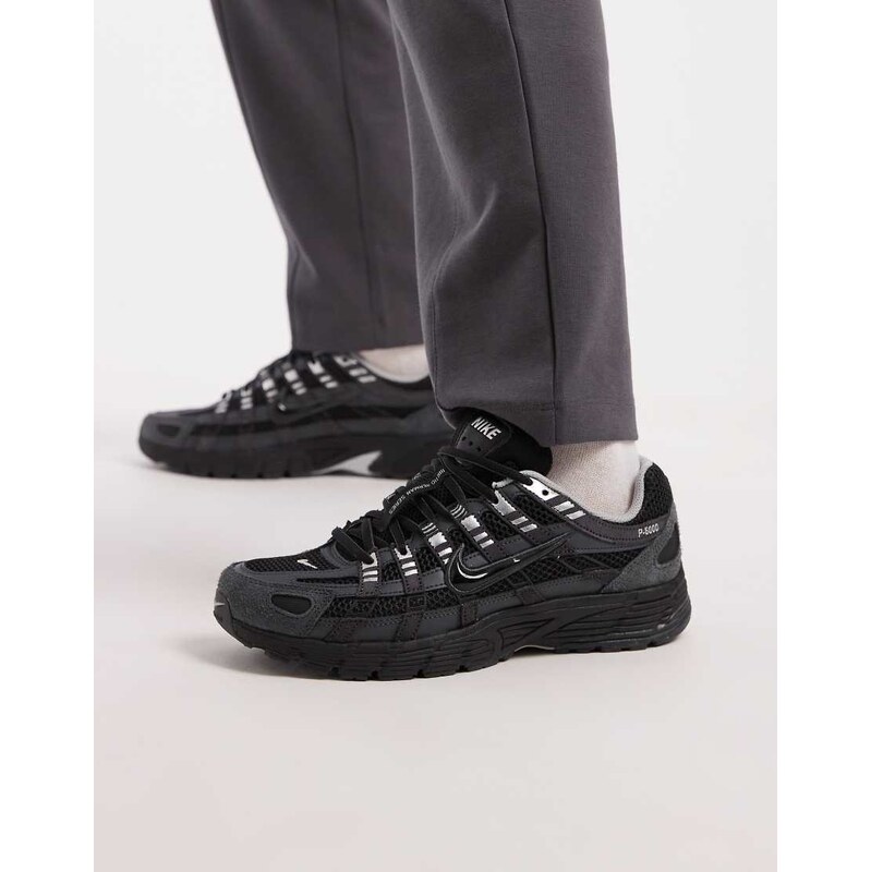 Nike P-6000 suede trainers in black
