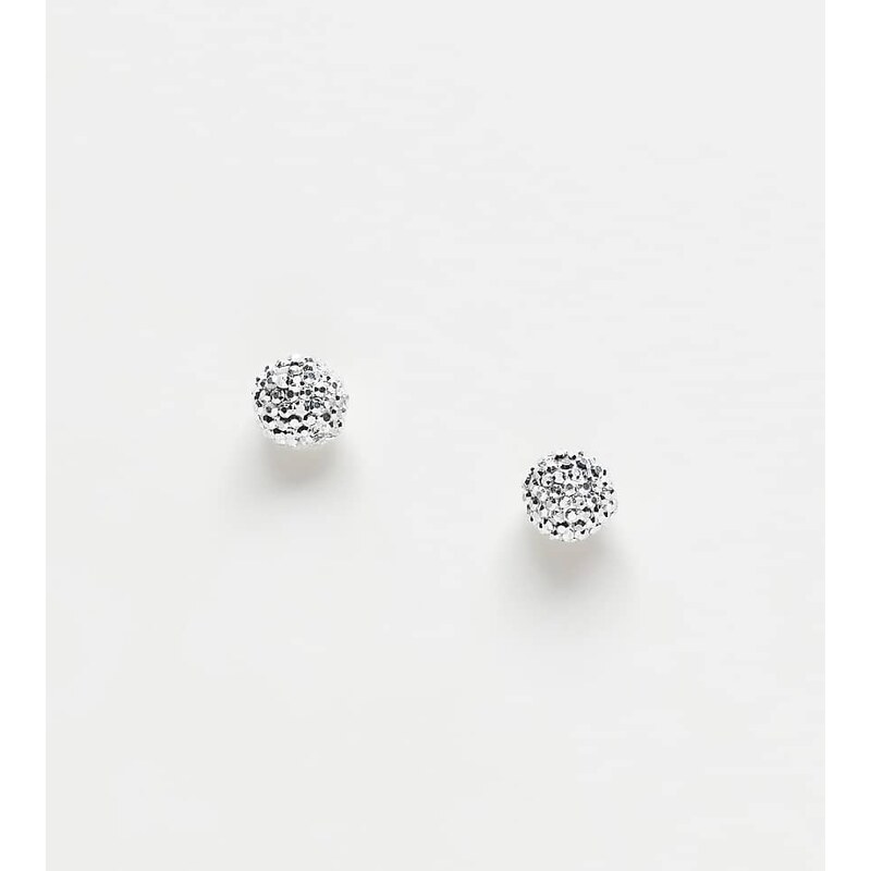 Kingsley Ryan hammered ball stud earrings in silver 112645857