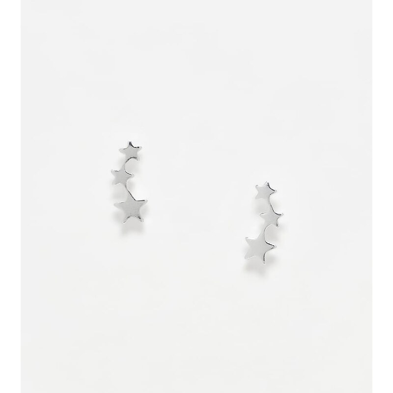 Kingsley Ryan triple star ear crawler earrings in silver 112645829
