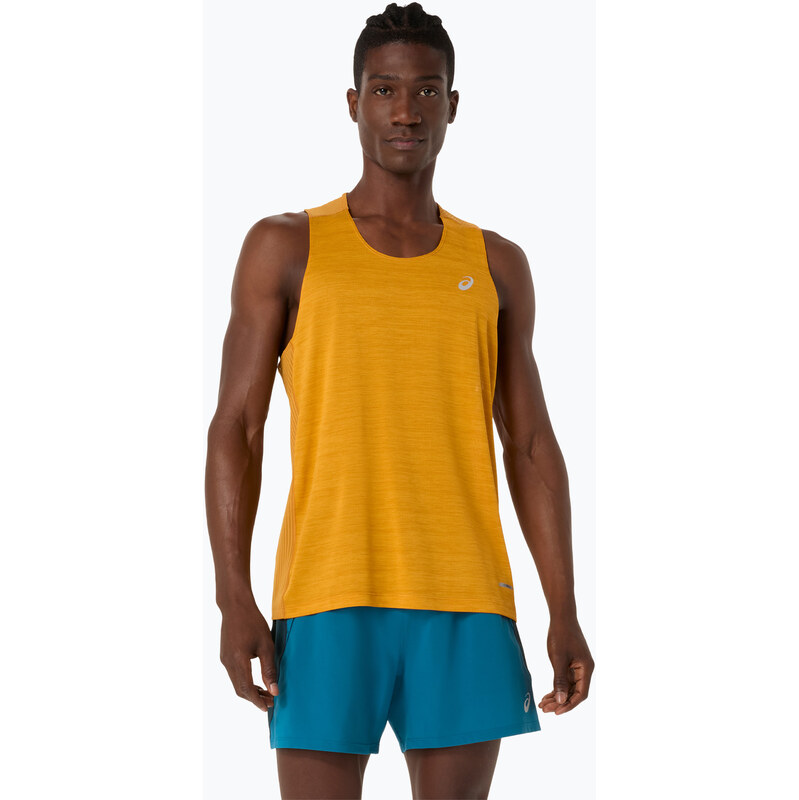 Pánské běžecké tílko ASICS Road Singlet yellow