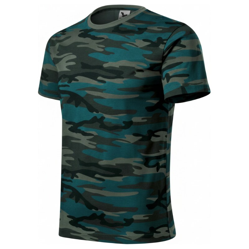 Malfini Camouflage Tričko unisex petrol
