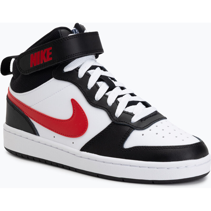 Boty Nike Court Borough Mid 2 white/white/black/university red