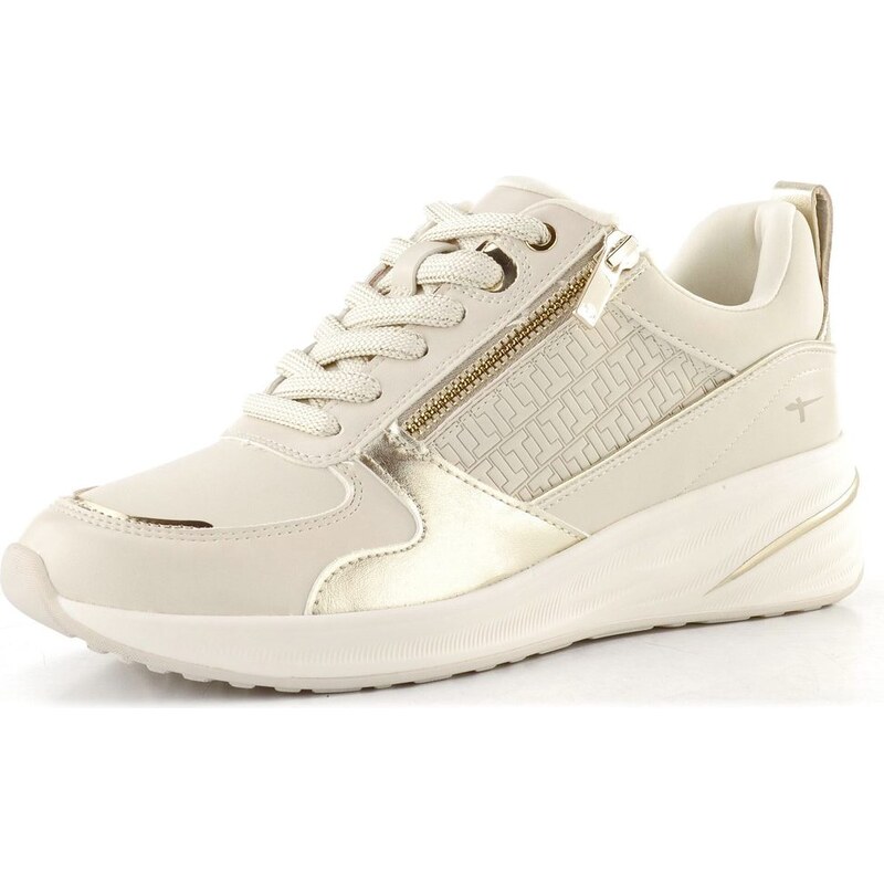 Tamaris tenisky se zipem ivory/gold 1-23754-45