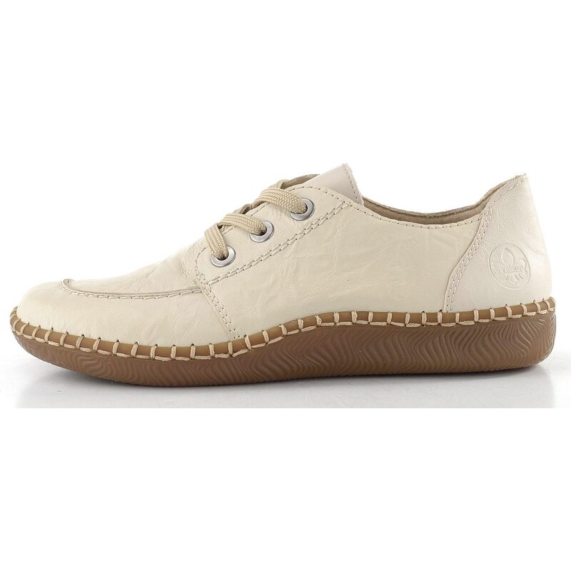 Rieker šněrovací polobotky krémové N2402-60