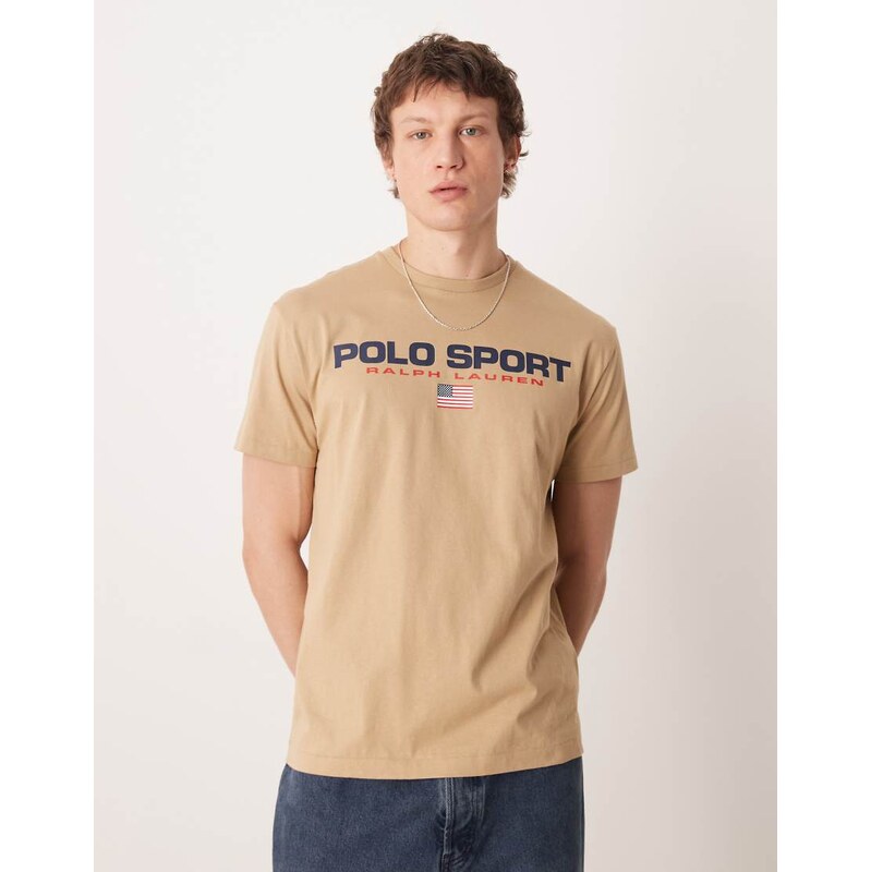 Polo Ralph Lauren Sport flag logo chest print t-shirt classic