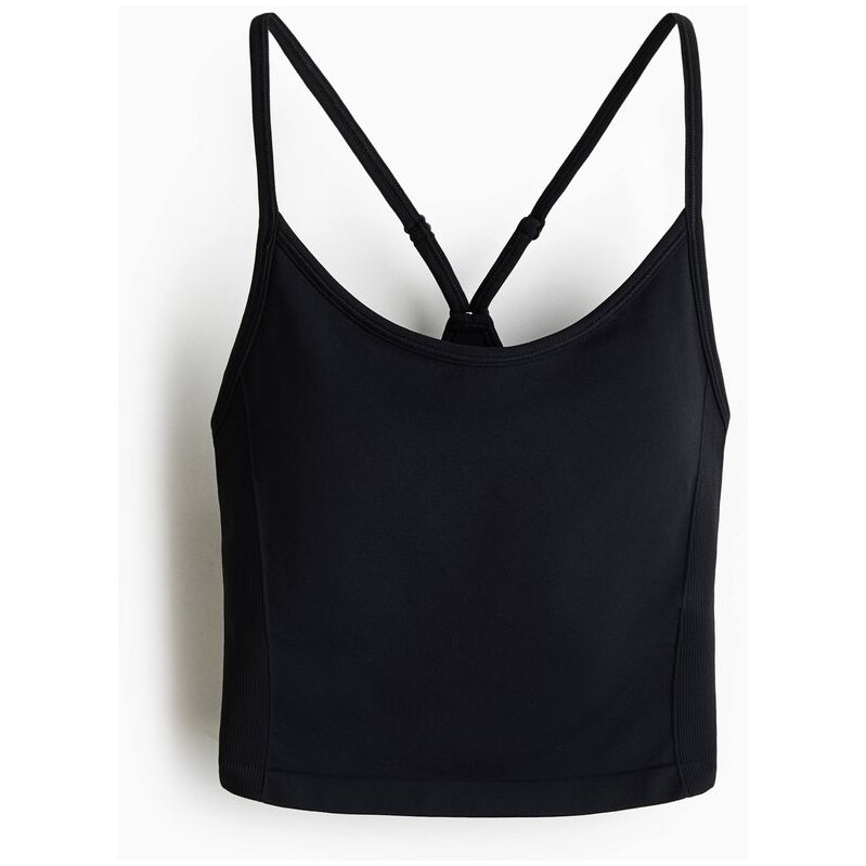 H&M - Bezešvý sportovní top DryMove - Černá