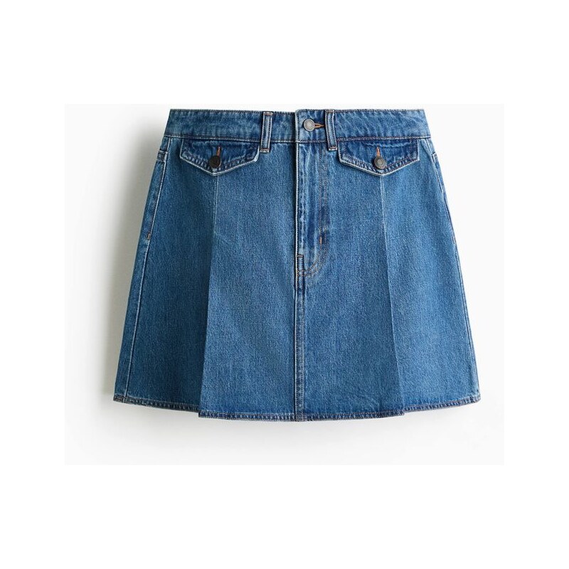 H&M - Džínová sukně áčkový střih - modrá 112655167