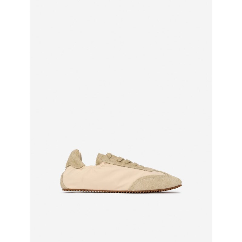H&M - Semišové Nylonové Tenisky - béžová 112655255