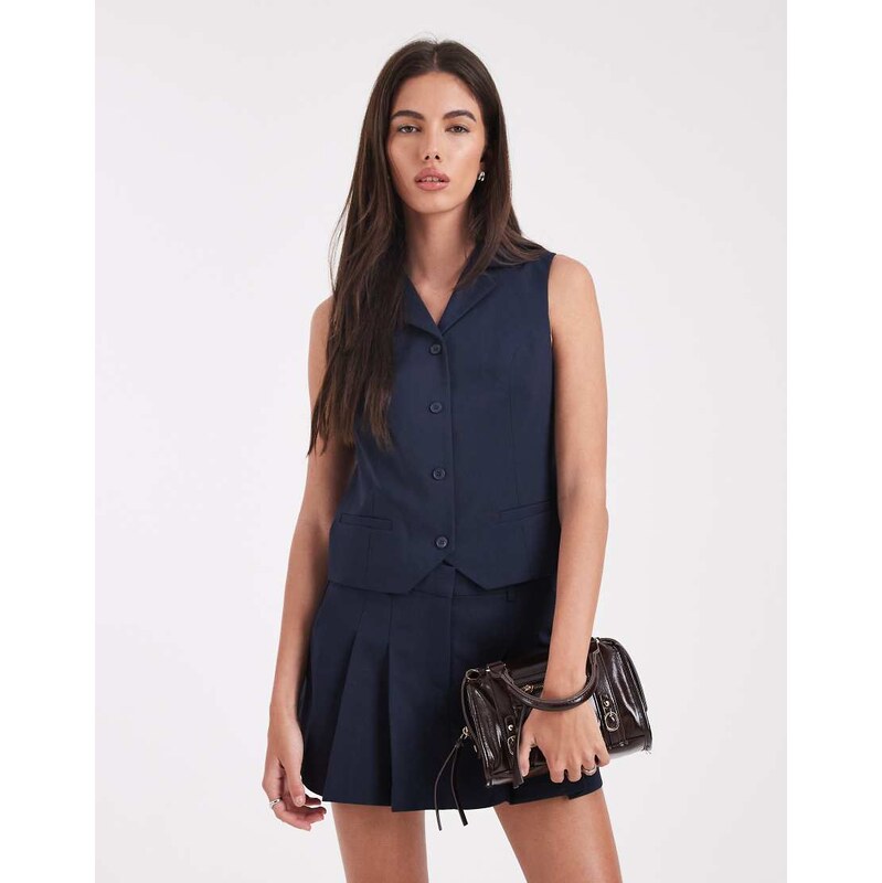 ONLY tailored waistcoat co-ord in navy 112655542