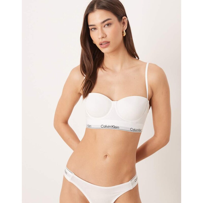 Calvin Klein Icon Cotton Modal lightly lined balconette bra in