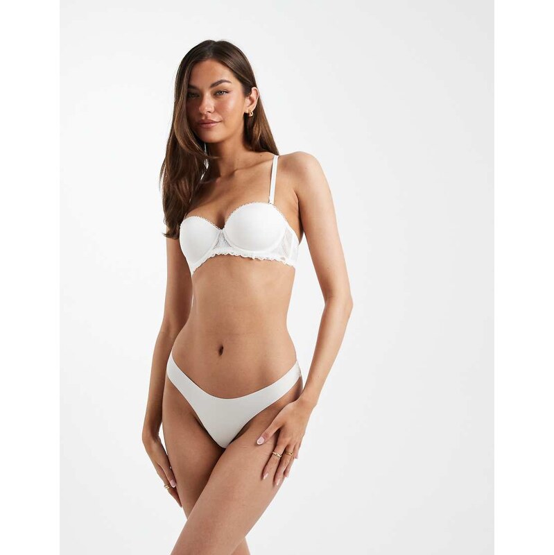 ONLY lace brazilian brief in white 115519265