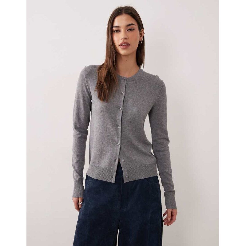 JJXX fitted cardigan in grey 115520664