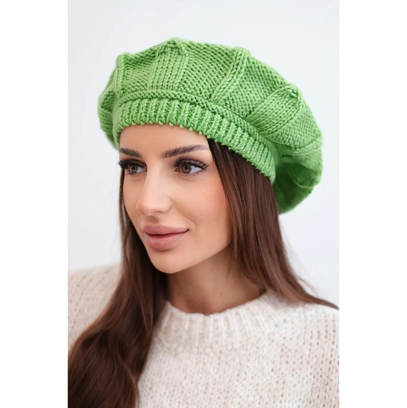 Zelený zimní baret Kesi K414