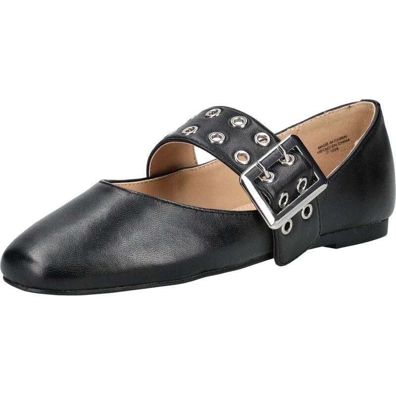 STEVE MADDEN Baleríny s řemínky černá