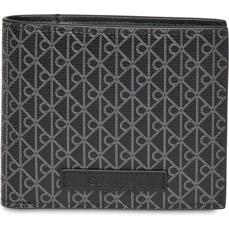 Calvin Klein Peněženka Coated Emblem Print Bifold světle šedá /