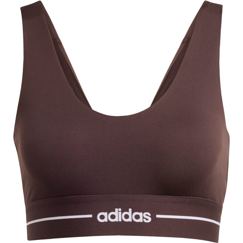 ADIDAS PERFORMANCE Sportovní podprsenka Hyperglam čokoládová / bílá 112659492