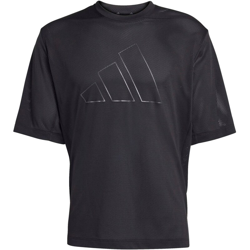 ADIDAS PERFORMANCE Funkční tričko černá / stříbrná