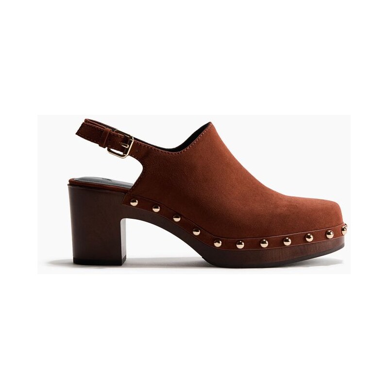 H&M - Dřeváky na podpatku - béžová 112659792