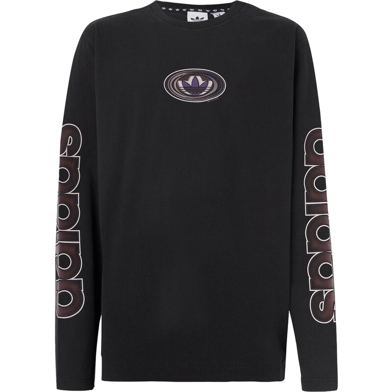 ADIDAS ORIGINALS Tričko tmavě hnědá / fialová / černá / bílá