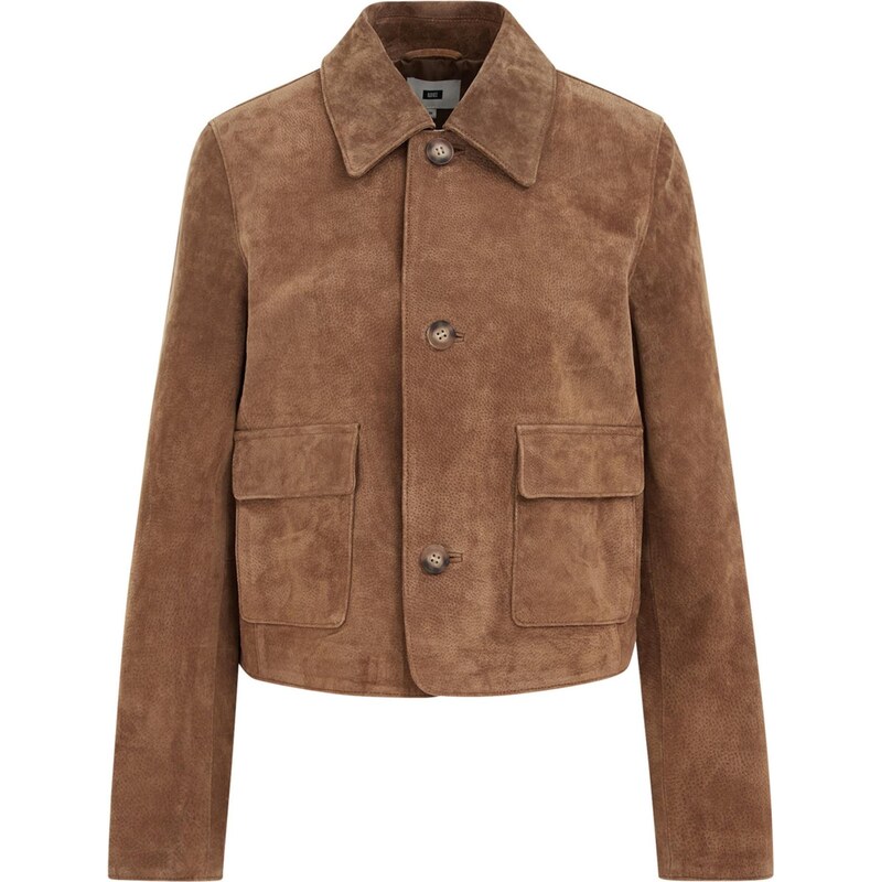 WE Fashion Přechodná bunda Premium hnědá