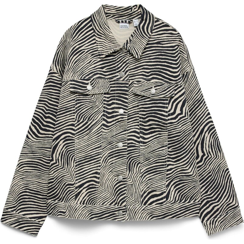 VERO MODA Přechodná bunda VMTessa starobéžová / černá 112662007