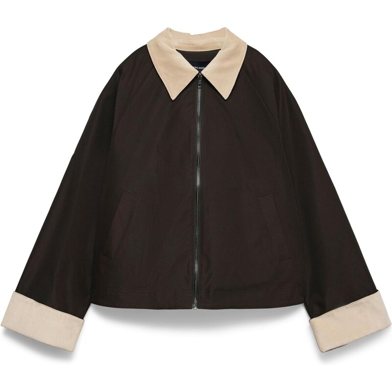 VERO MODA Přechodná bunda VMVICKY čokoládová / cappuccino 112661741