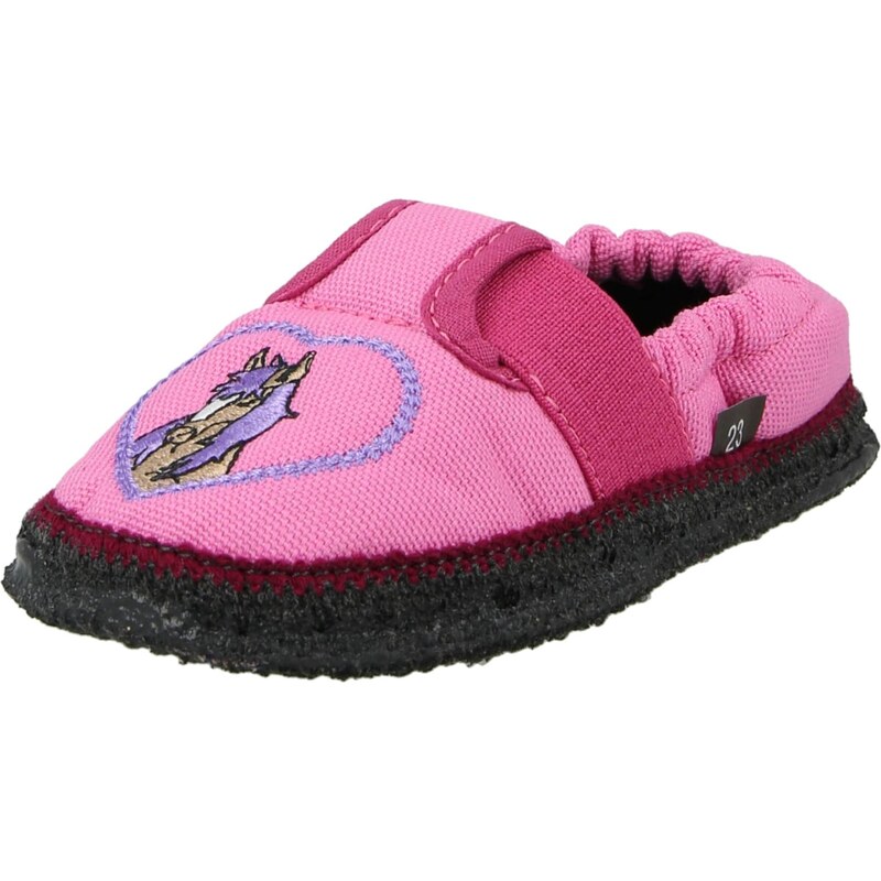 BECK Pantofle Pferdchen cappuccino / světle fialová / pink /