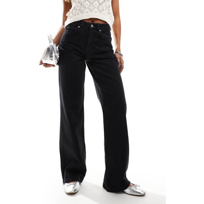 Selected Alice wide leg jean in black 100122479