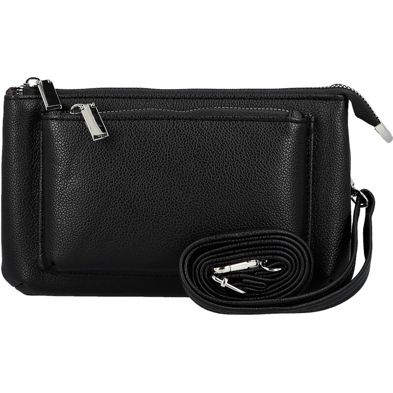 Amalia Trendy dámská koženková crossbody kabelka Aksila, černá 112675743