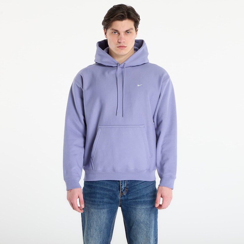 Mikina Nike Solo Swoosh Mens Pullover Hoodie Iron Purple/ White