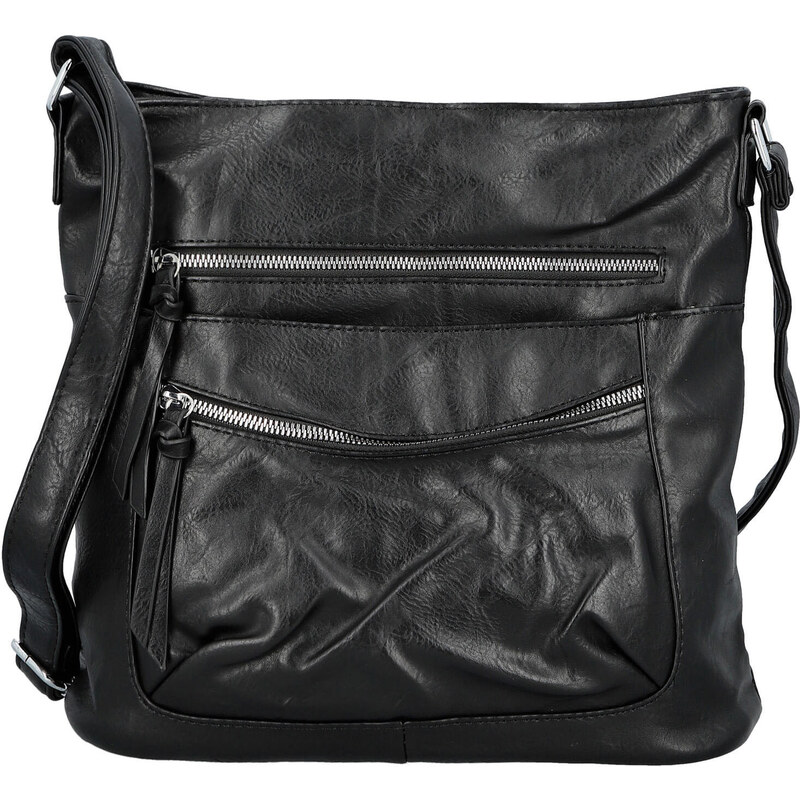 Amalia Trendy dámská koženková crossbody kabelka Tizia, černá 112675878