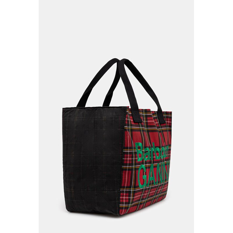 Bavlněná kabelka Barbour x GANNI Wax Tote Bag