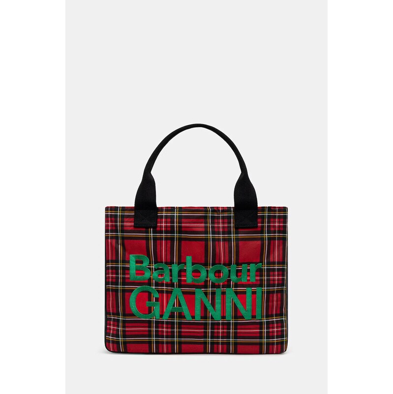 Bavlněná kabelka Barbour x GANNI Wax Tote Bag