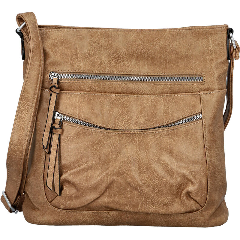 Amalia Trendy dámská koženková crossbody kabelka Tizia, khaki 112675874