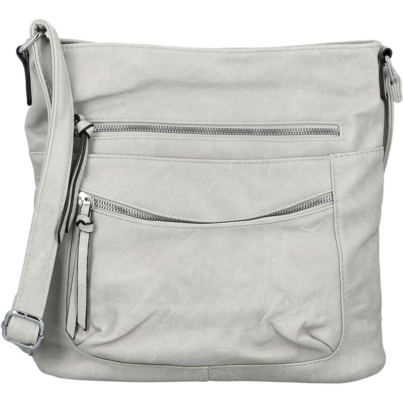 Dámská crossbody kabelka světle šedá - Firenze Ganna šedá