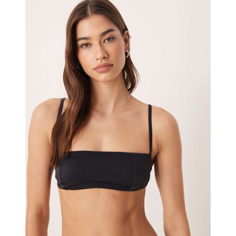 Free Society bralet bikini top in black