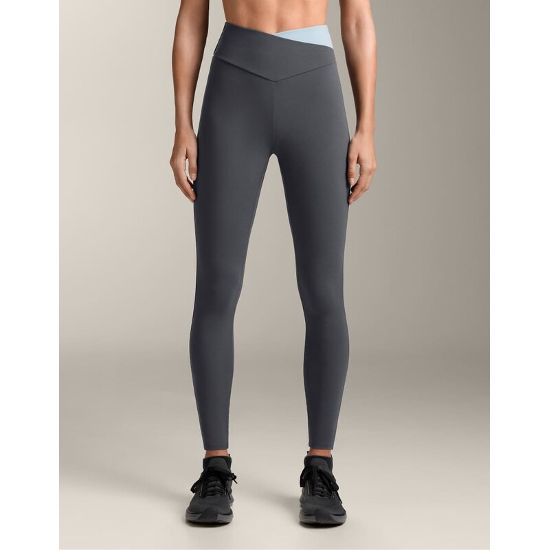 OYSHO Comfortlux v-waist contrast ankle-length leggings in grey