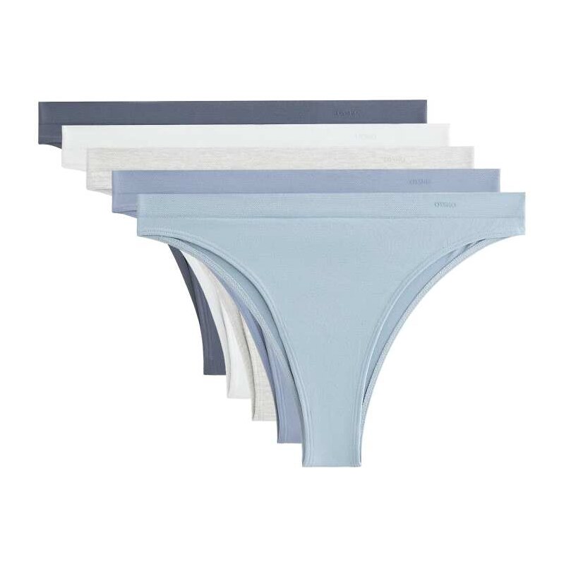 OYSHO 5 seamless soft touch brazilian briefs in dark petrol blue 112676830
