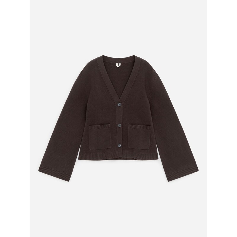 H&M - Bavlněný kardigan - hnědá 112676938