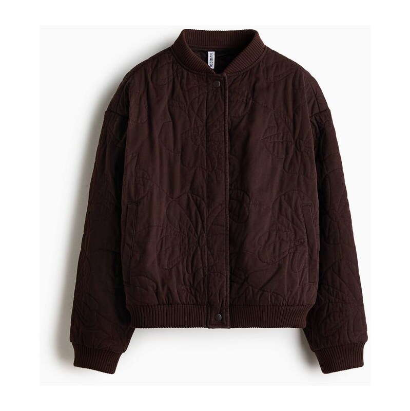 H&M - Prošívaný bomber - hnědá 112676882