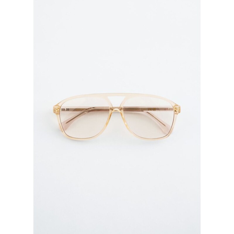H&M - Nadměrné aviator sluneční brýle - bílá 112677688