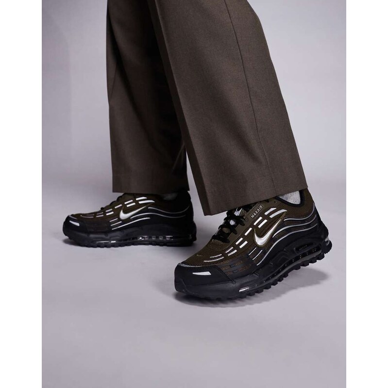 Nike Air Max TL 2.5 trainers in dark brown and silver