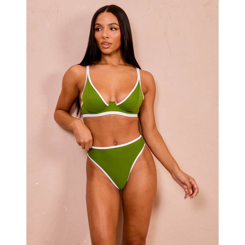 Wolf & Whistle Fuller Bust X Georgia Bayliss underwire bikini top with 112680348