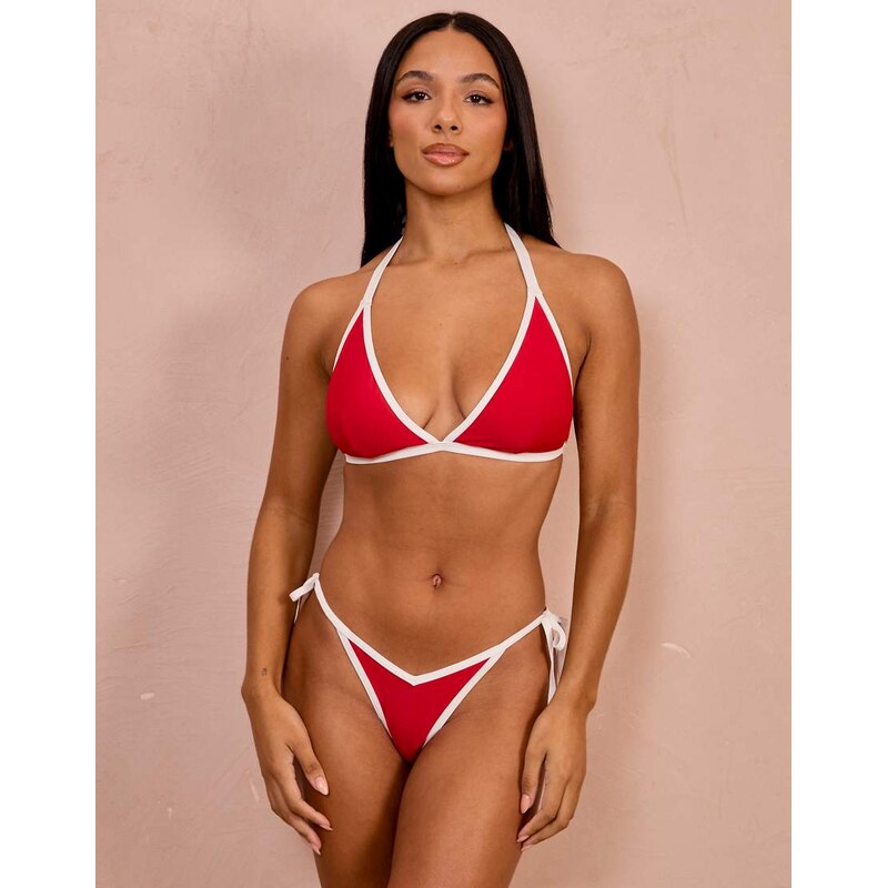 Wolf & Whistle Fuller Bust X Georgia Bayliss tieside bikini